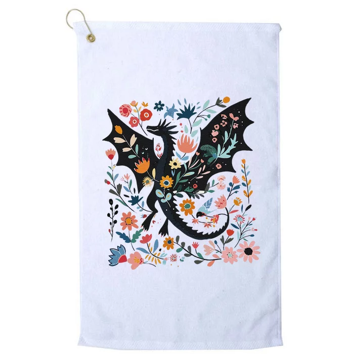 Funny Abraxos Fantasy Bookish Floral Abraxos Gift Platinum Collection Golf Towel