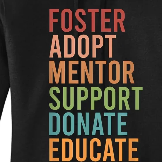 Foster Adopt Foster Mom Foster Parent Foster Mother Women's Pullover Hoodie