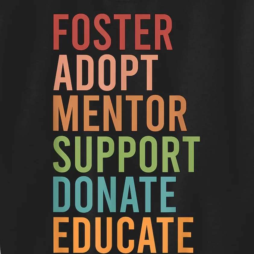 Foster Adopt Foster Mom Foster Parent Foster Mother Kids Sweatshirt