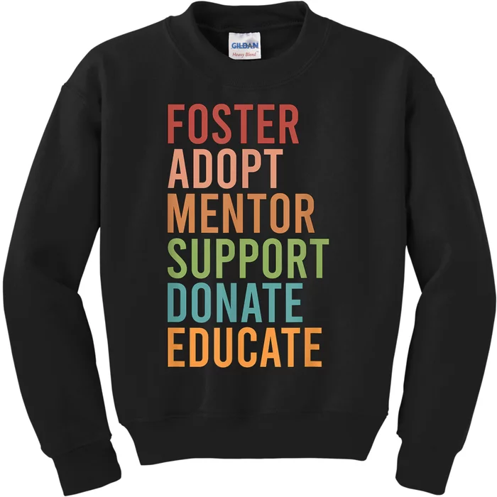 Foster Adopt Foster Mom Foster Parent Foster Mother Kids Sweatshirt