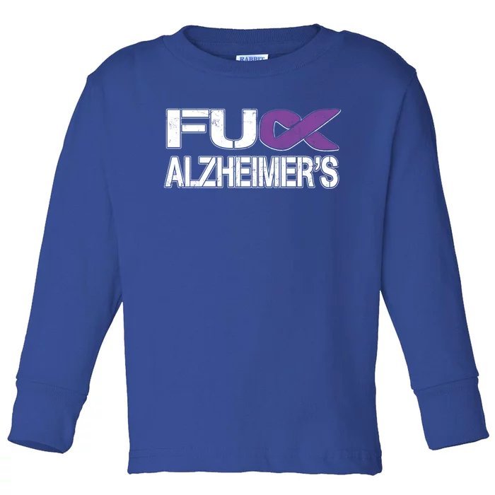 Fuck Alzheimer's Fuck Detia Alzheimer Support Awareness Gift Toddler Long Sleeve Shirt