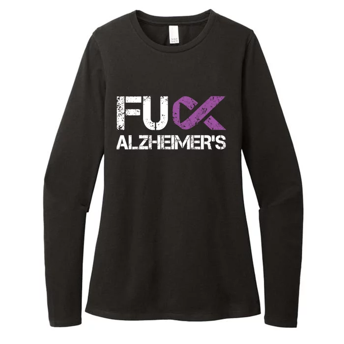 Fuck Alzheimer's Fuck Detia Alzheimer Suppormeaningful Gift Womens CVC Long Sleeve Shirt