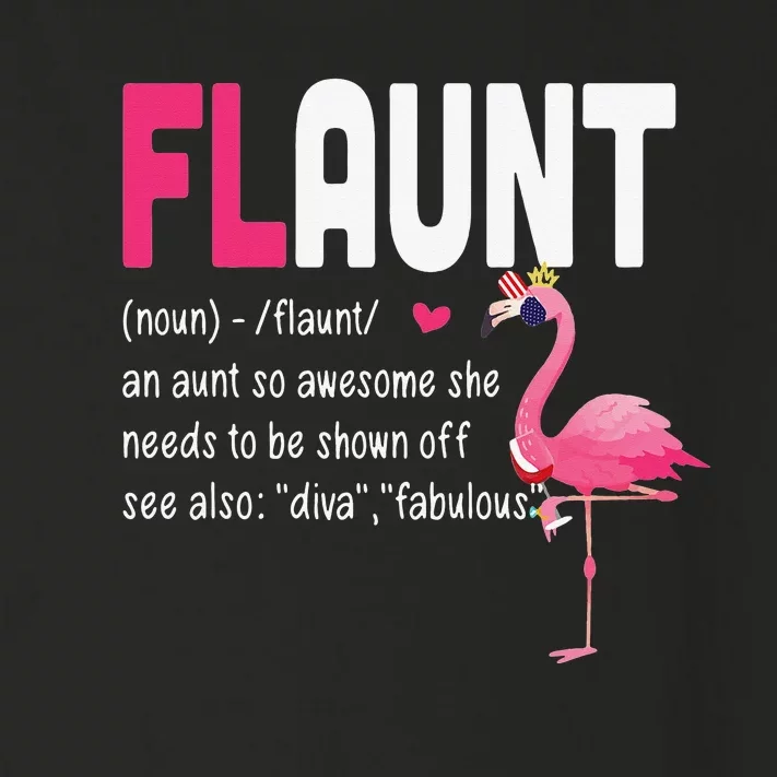 Funny Awesome Flamingo Aunt Flaunt Definition Toddler Long Sleeve Shirt