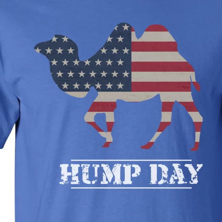 Funny American Flag Hump Day Camel Gift Tall T-Shirt