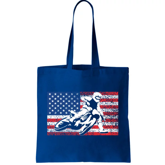 Funny American Flat Track Motorcycle Gift Cool Bike Rider Gift Tote Bag