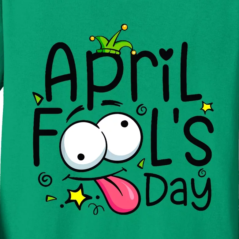 Funny April Fools Day 1st April Jokes Happy April Fools Day Kids Long Sleeve Shirt