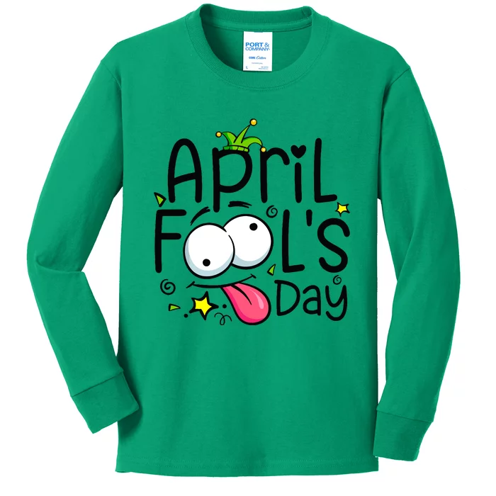 Funny April Fools Day 1st April Jokes Happy April Fools Day Kids Long Sleeve Shirt