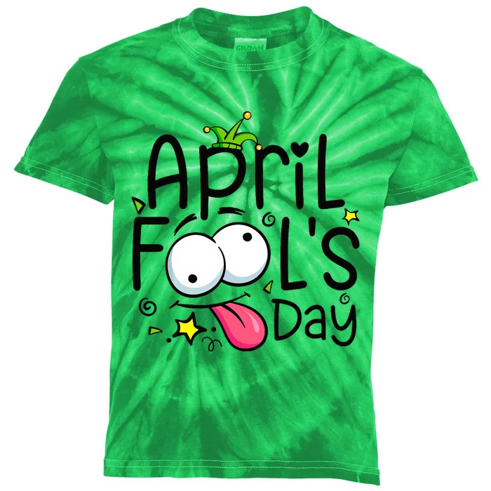 Funny April Fools Day 1st April Jokes Happy April Fools Day Kids Tie-Dye T-Shirt