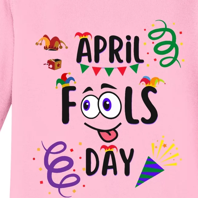 Funny April Fools Day April 1st Prank And Funny Baby Long Sleeve Bodysuit