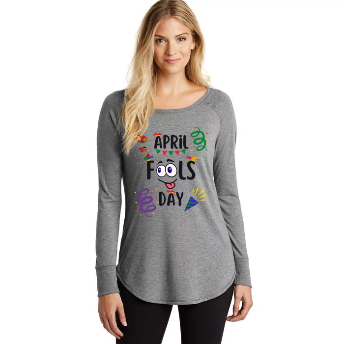 Funny April Fools Day April 1st Prank And Funny Women's Perfect Tri Tunic Long Sleeve Shirt