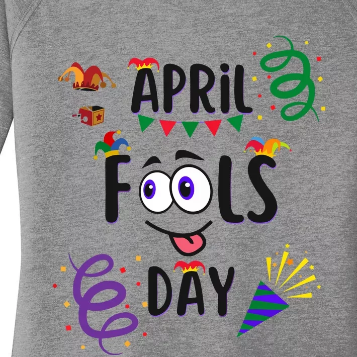 Funny April Fools Day April 1st Prank And Funny Women's Perfect Tri Tunic Long Sleeve Shirt