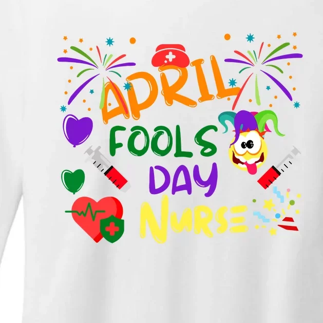 Funny April Fools Day For Nurse Womens CVC Long Sleeve Shirt