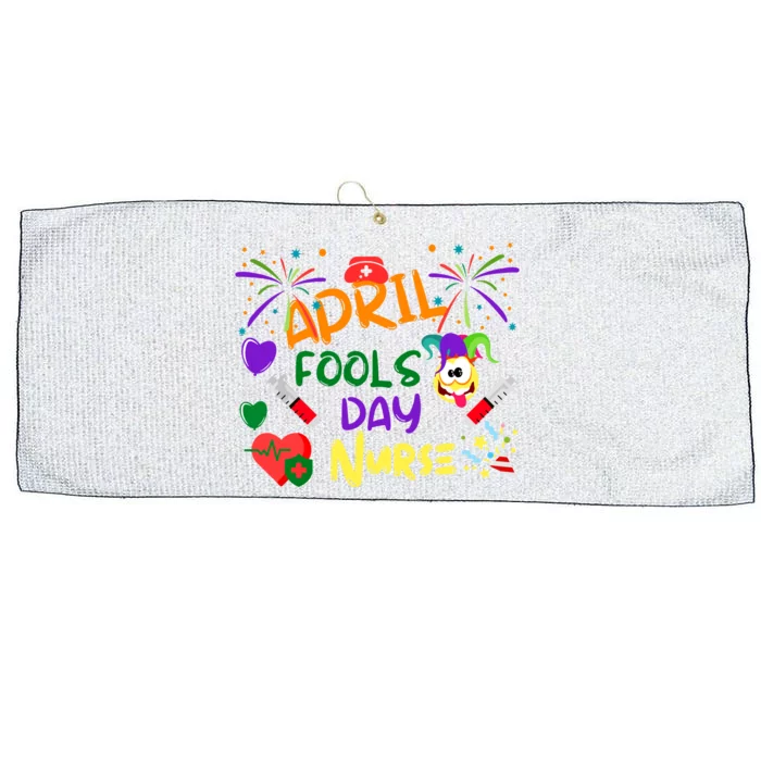 Funny April Fools Day For Nurse Large Microfiber Waffle Golf Towel