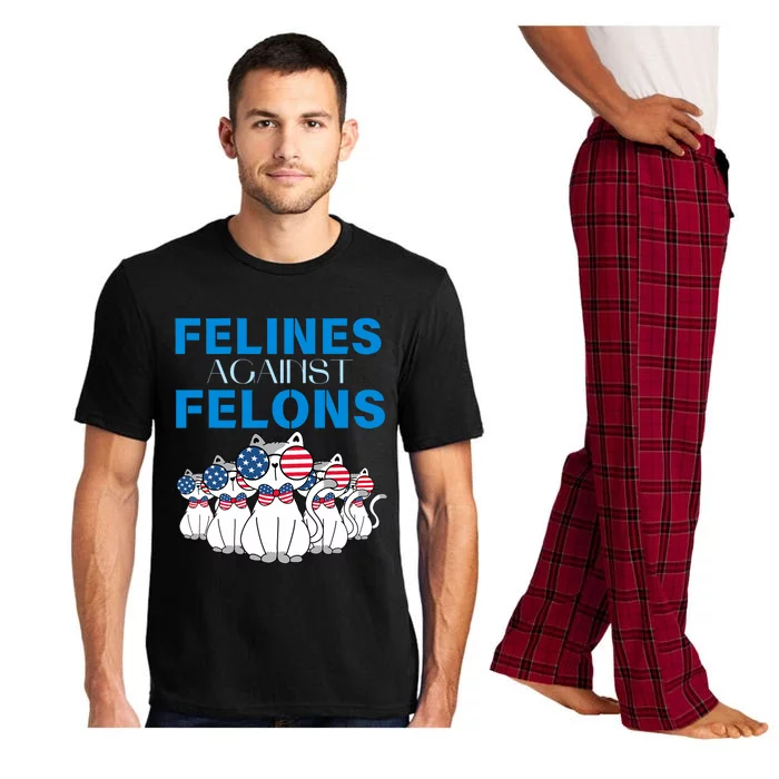 Felines Against Felons Donald Trump 2024 Cat Pajama Set