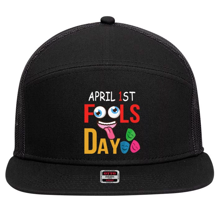 Funny April Fools Day Quote April Fools Day Squad Pranks 7 Panel Mesh Trucker Snapback Hat