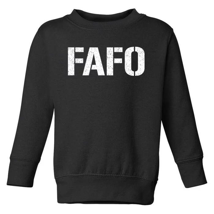 Fafo Acronym Toddler Sweatshirt