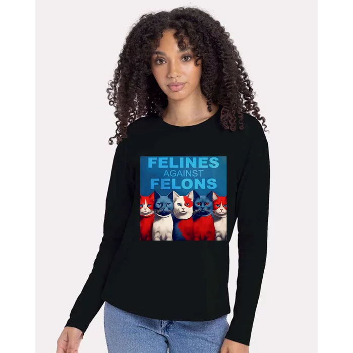 Felines Against Felons Felines Against Felons Womens Cotton Relaxed Long Sleeve T-Shirt