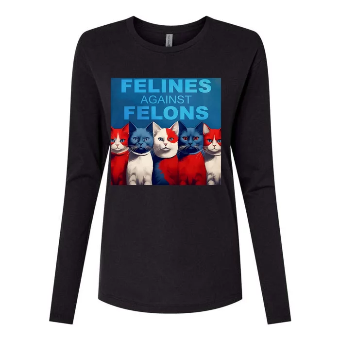 Felines Against Felons Felines Against Felons Womens Cotton Relaxed Long Sleeve T-Shirt