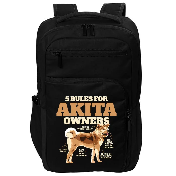 Funny Akita For Women Men Akita Owner Gifts Impact Tech Backpack