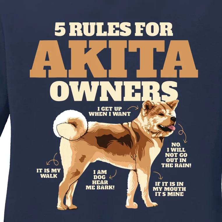 Funny Akita For Women Men Akita Owner Gifts Ladies Long Sleeve Shirt