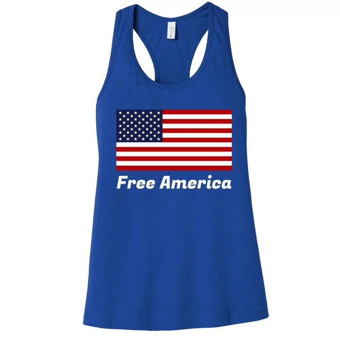 Free America Funny Gift Women's Racerback Tank