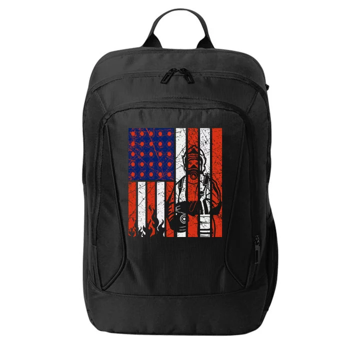 Firefighter American Flag City Backpack