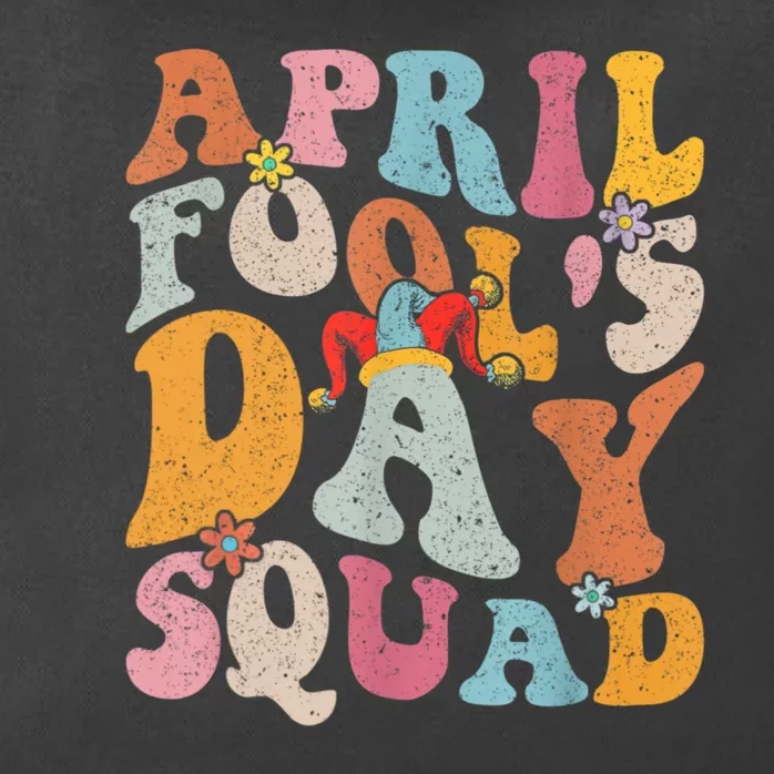 Funny April Fools Day Squad Pranks April Fool's Day Groovy Zip Tote Bag