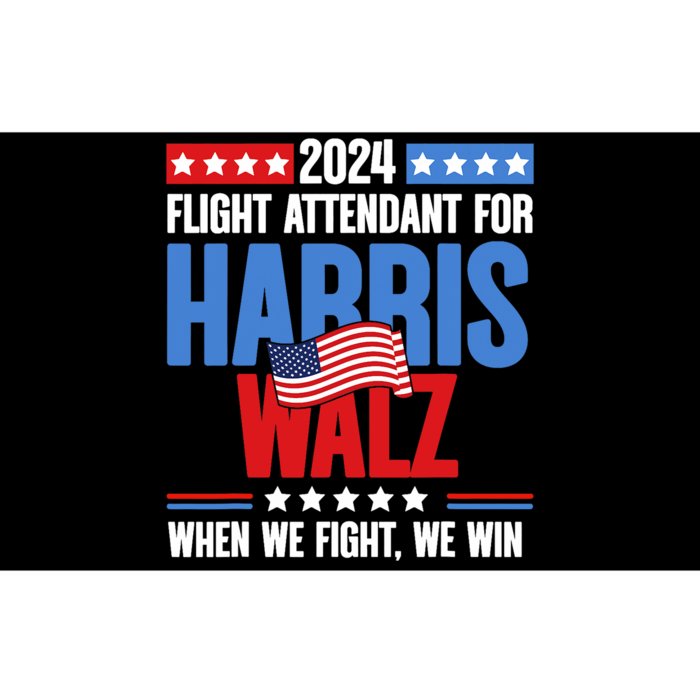 Flight Attendant For Harris Walz 2024 Vote President Kamala Bumper Sticker