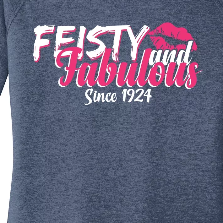 Feisty And Fabulous Since 1924 100th Birthday Women's Perfect Tri Tunic Long Sleeve Shirt