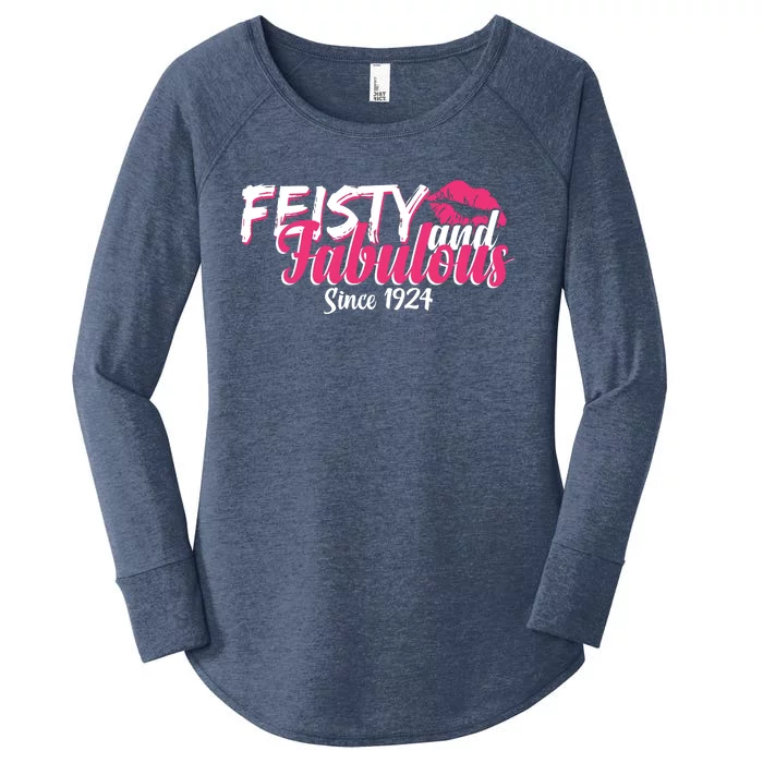 Feisty And Fabulous Since 1924 100th Birthday Women's Perfect Tri Tunic Long Sleeve Shirt