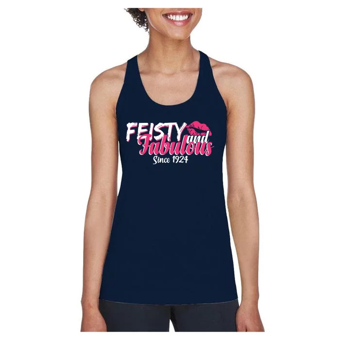 Feisty And Fabulous Since 1924 100th Birthday Women's Racerback Tank