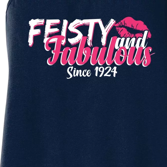 Feisty And Fabulous Since 1924 100th Birthday Women's Racerback Tank