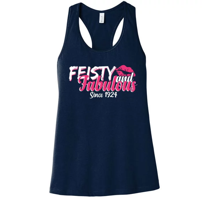 Feisty And Fabulous Since 1924 100th Birthday Women's Racerback Tank