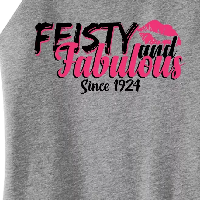 Feisty And Fabulous Since 1924 100th Birthday Women’s Perfect Tri Rocker Tank