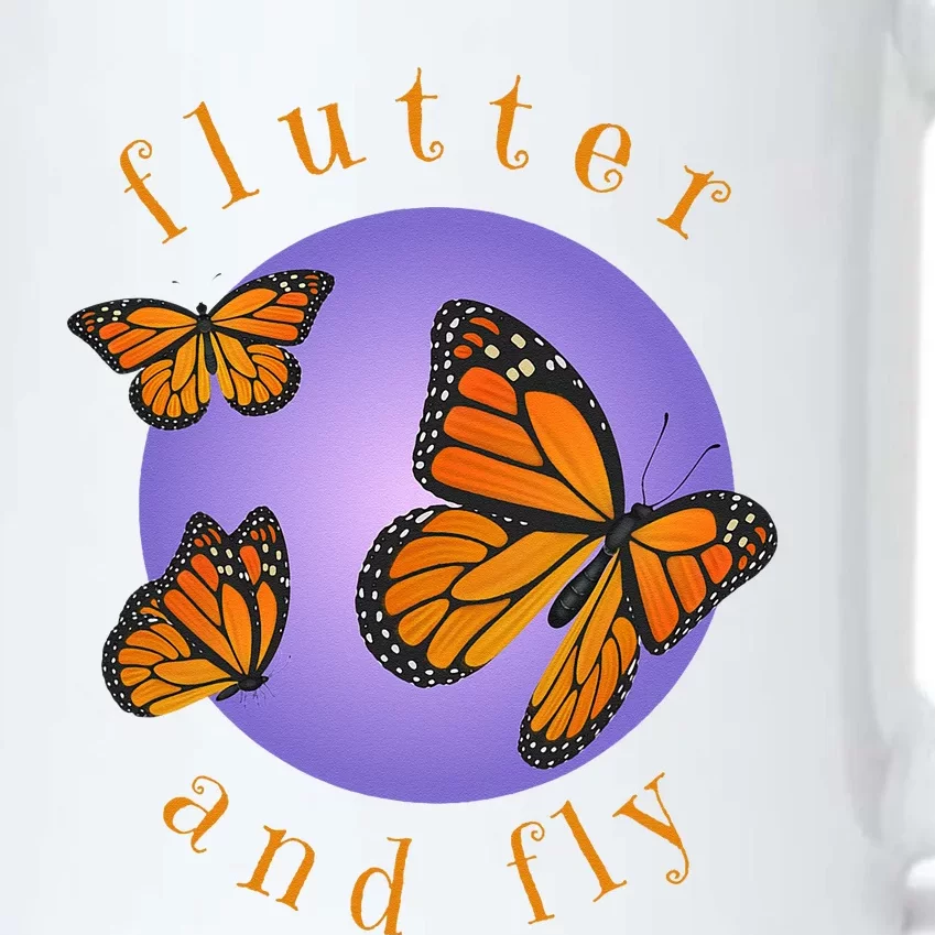 Flutter And Fly Apparel Monarch Butterflies On Glowing Moon Black Color Changing Mug