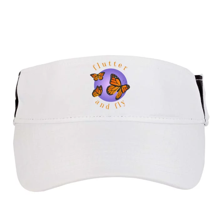 Flutter And Fly Apparel Monarch Butterflies On Glowing Moon Adult Drive Performance Visor