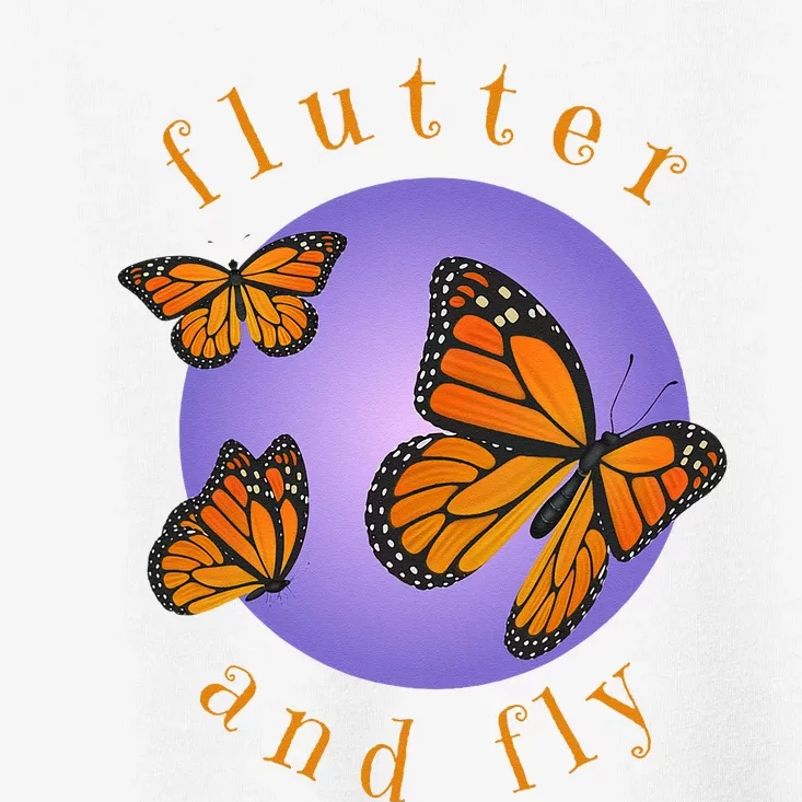 Flutter And Fly Apparel Monarch Butterflies On Glowing Moon Toddler T-Shirt