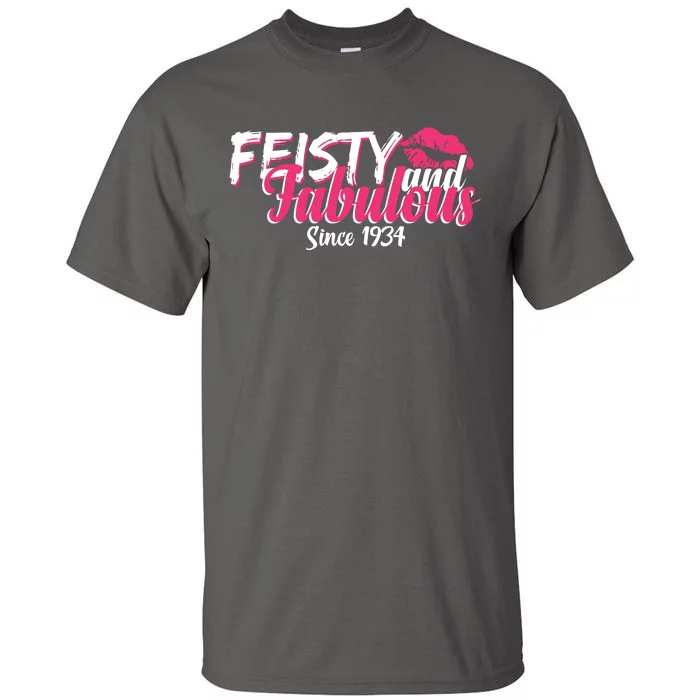 Feisty And Fabulous Since 1934 90th Birthday Tall T-Shirt