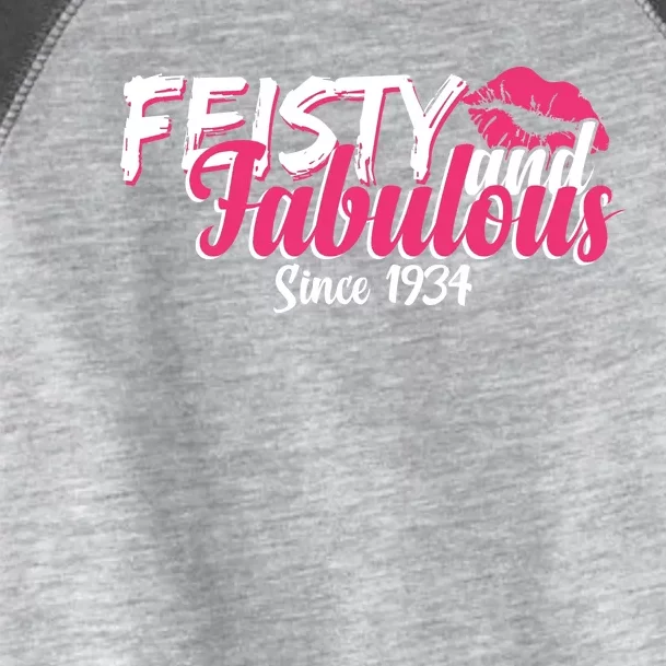 Feisty And Fabulous Since 1934 90th Birthday Toddler Fine Jersey T-Shirt