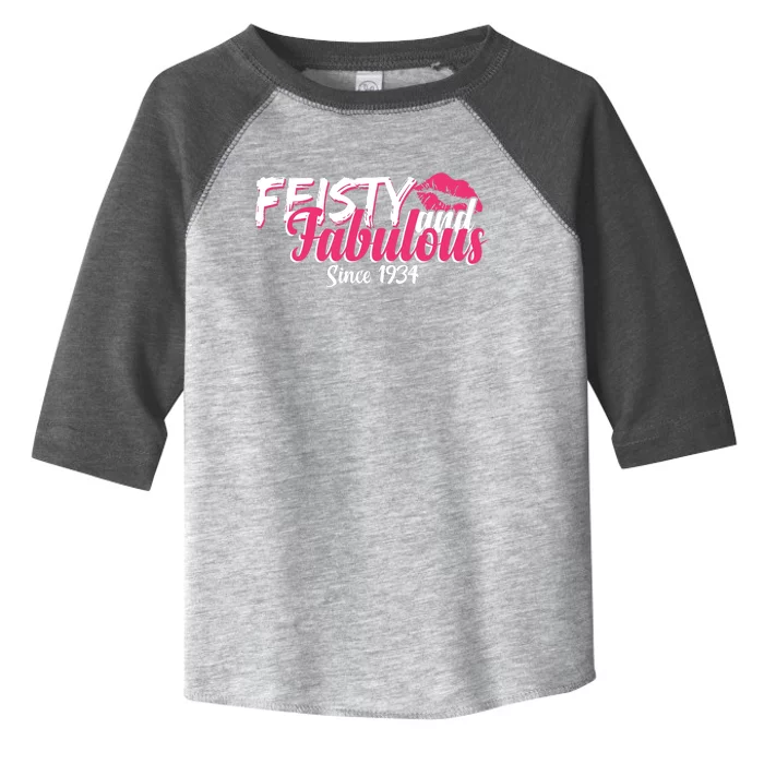 Feisty And Fabulous Since 1934 90th Birthday Toddler Fine Jersey T-Shirt