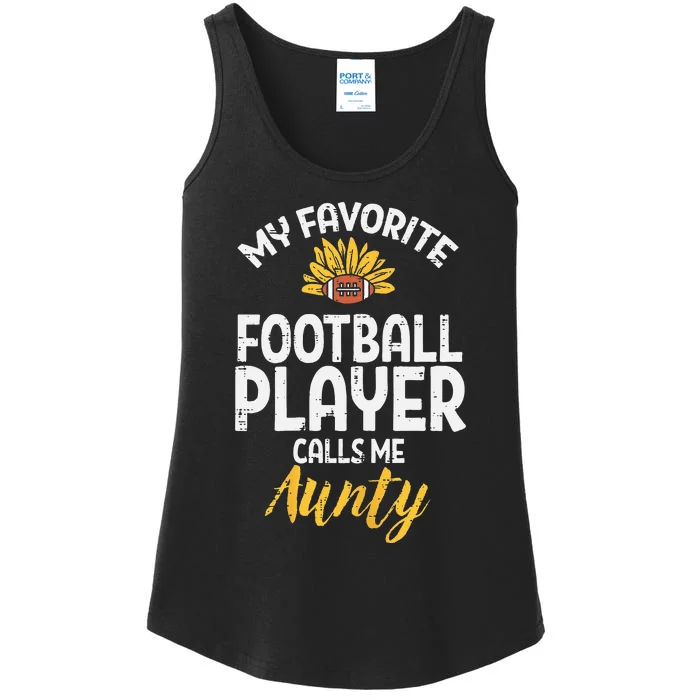 Favorite American Football Player Aunty Aunt Auntie Ladies Essential Tank