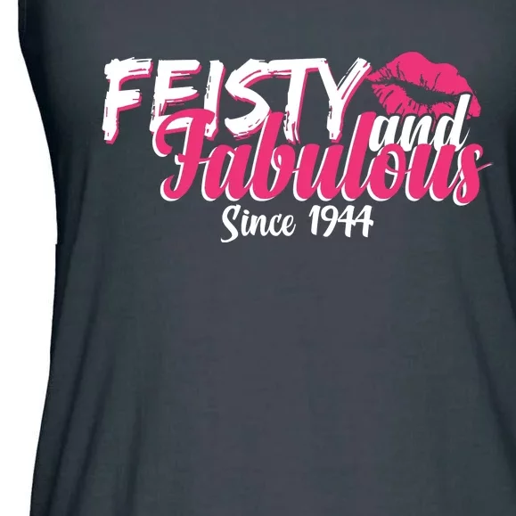 Feisty And Fabulous Since 1944 80th Birthday Ladies Essential Flowy Tank