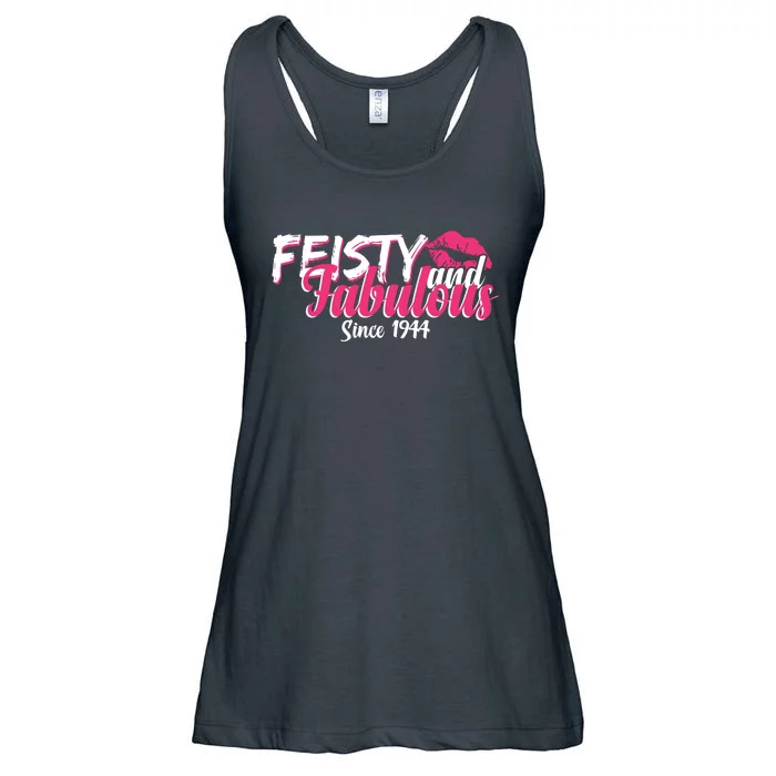 Feisty And Fabulous Since 1944 80th Birthday Ladies Essential Flowy Tank