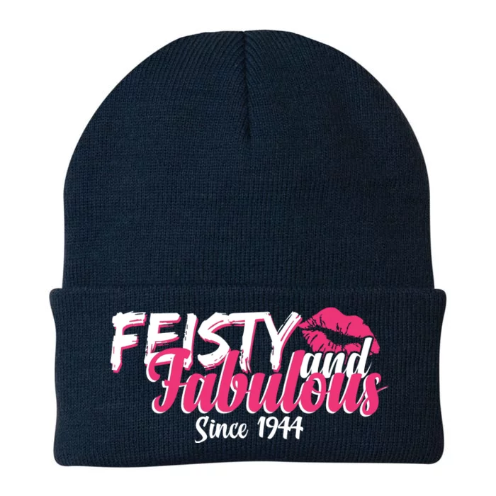 Feisty And Fabulous Since 1944 80th Birthday Knit Cap Winter Beanie