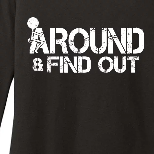 F Around Find Out Funny Meme Womens CVC Long Sleeve Shirt