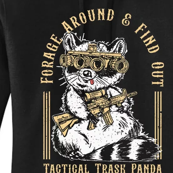 Forage Around & Find Out Tactical Trash Panda Women's Pullover Hoodie