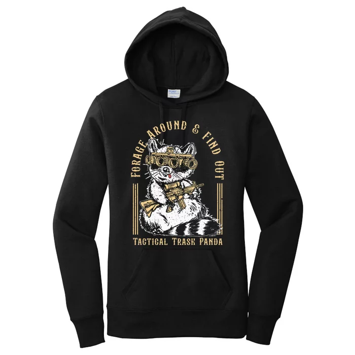 Forage Around & Find Out Tactical Trash Panda Women's Pullover Hoodie