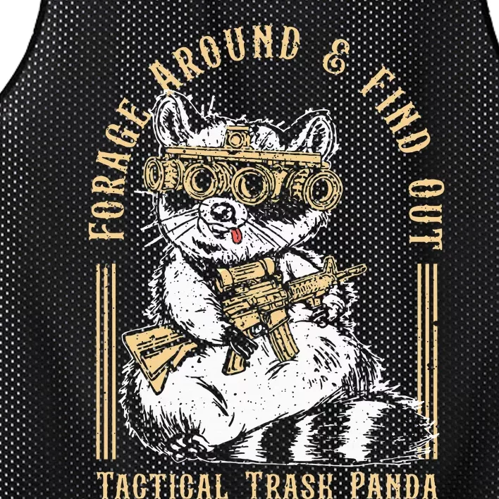 Forage Around & Find Out Tactical Trash Panda Mesh Reversible Basketball Jersey Tank