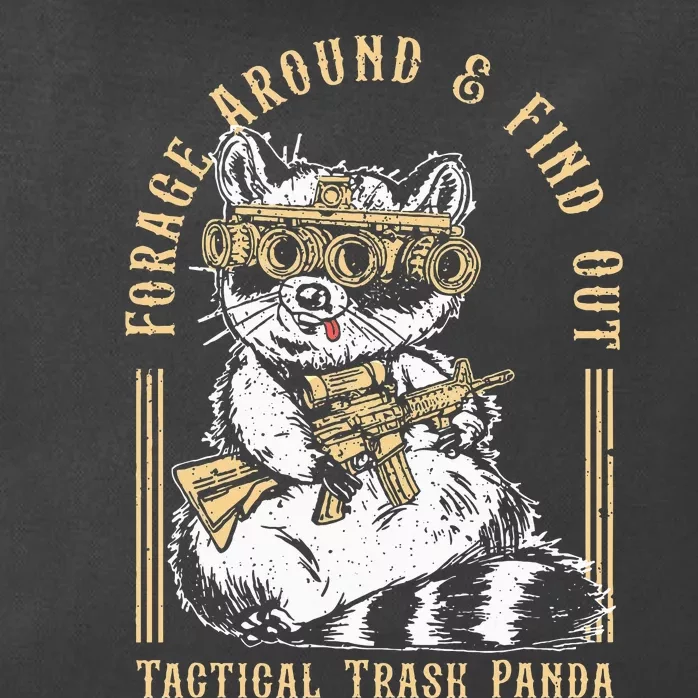 Forage Around & Find Out Tactical Trash Panda Zip Tote Bag