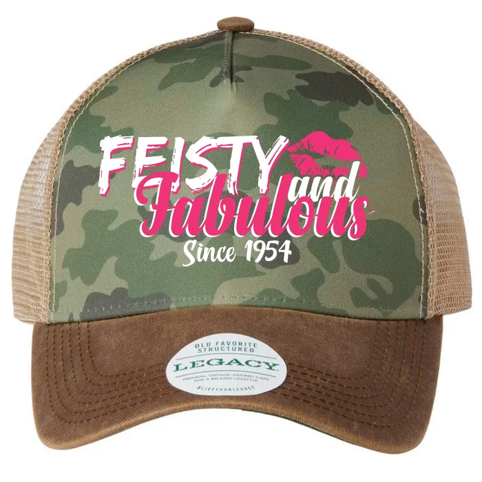 Feisty And Fabulous Since 1954 70th Birthday Legacy Tie Dye Trucker Hat